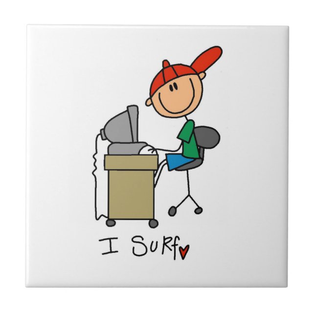 Carreau Homme Stick Figure Navigateur Web (Devant)