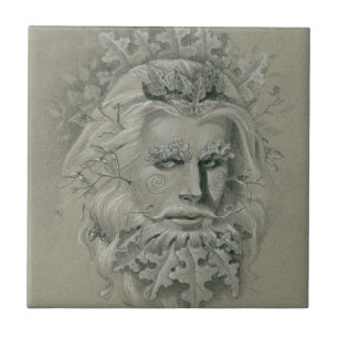 Carreau Homme Vert avec barbe de feuille de chêne