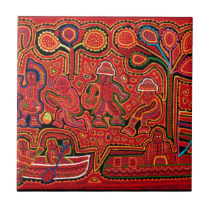 Carreau Hommes indiens cunas à Cayucos