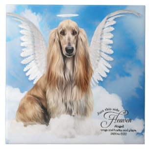 Carreau Homologue afghan Hound Angel Dog Personnalisé Pet 