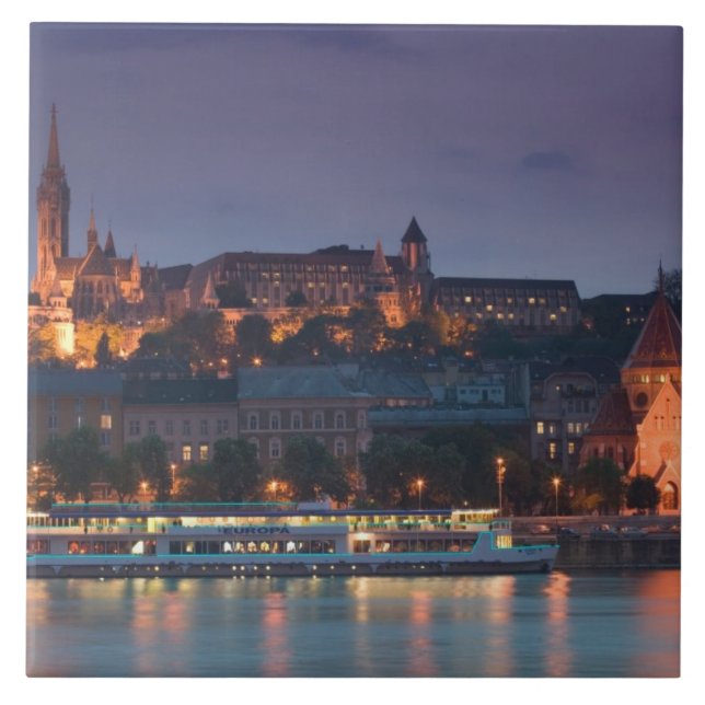 Carreau HONGRIE, Budapest : colline du château, Église cal (Devant)