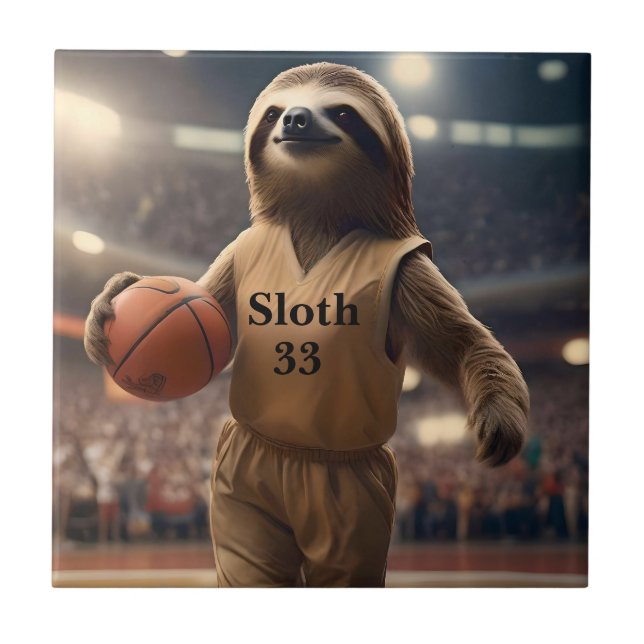 Carreau Hoops and Hangs : Le Slam Dunking Sloth, (Devant)