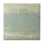 Carreau Horizon muet<br><div class="desc">Muted Horizon II par Jennifer Goldberger. Présente des lignes horizontales de différentes couleurs,  du jaune au vert en passant par le bleu et des formes peintes.</div>