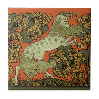 Carreau Horse Arts médiévaux Artisanat Art Nouveau