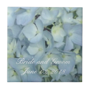 Carreau Hortensias Bleu Bébé