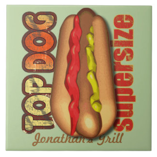 Carreau Hot dog de griffe supérieure personnalisé