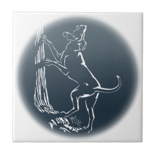 Carreau Hound Dog Art céramique Carrelage Chasse Décor Chi
