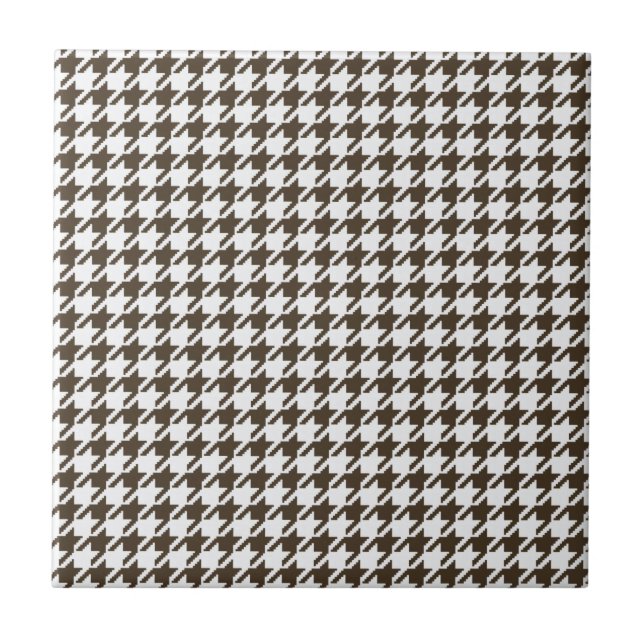 Carreau Houndstooth de Brown Combination par Shirley Taylo (Devant)