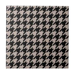 Carreau houndstooth motif carrelage noir et crème
