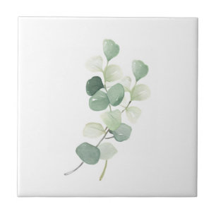 Carreau Housse de couette Feuilles de Pastel Eucalyptus Ve