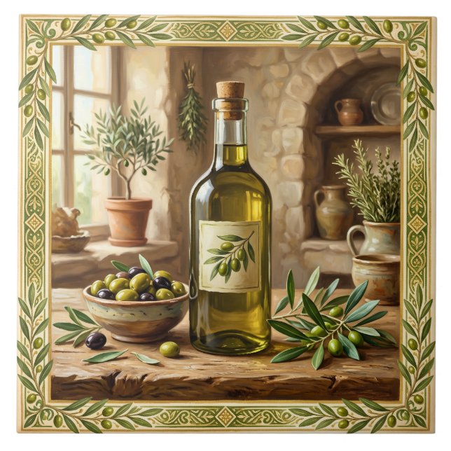 Carreau Huile d'olive méditerranéenne Cuisine toscane Doss (Devant)