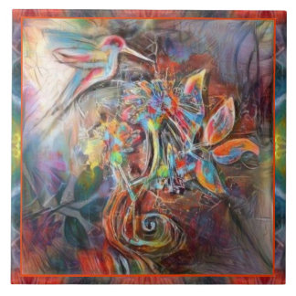 Carreau Hummingbird Flight Soft Pastels Art