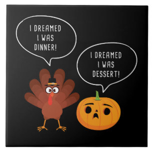 Carreau Humour de Thanksgiving Blague de dinde drôle