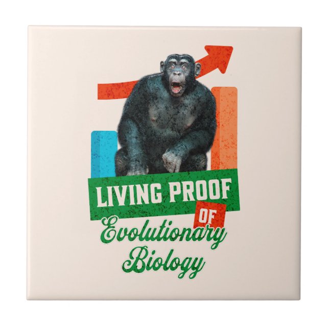 Carreau Humour Évolutionnaire Biologie Chimpanzé Drôle (Devant)