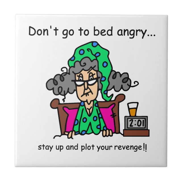 Carreau Humour heure du coucher (Devant)