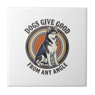 Carreau Husky Wordplay Tee Gravure Vintage Citation Chien