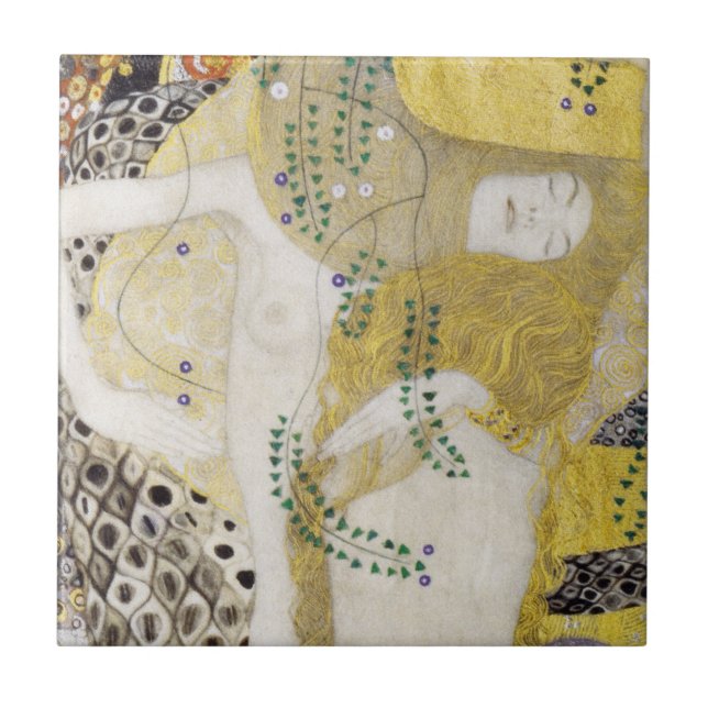 Carreau Hydra (alias Les Serpents d'eau I) de Gustav Klimt (Devant)