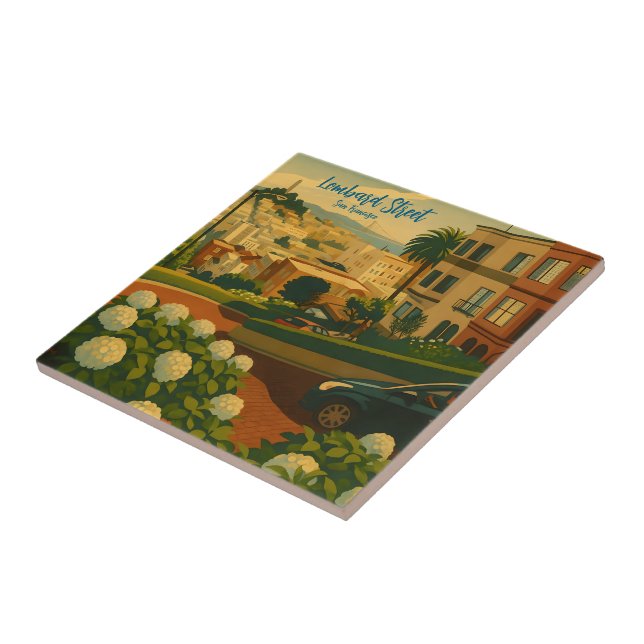 Carreau Hydrangeas San Francisco Lombard Street Coit Tower (Côté)