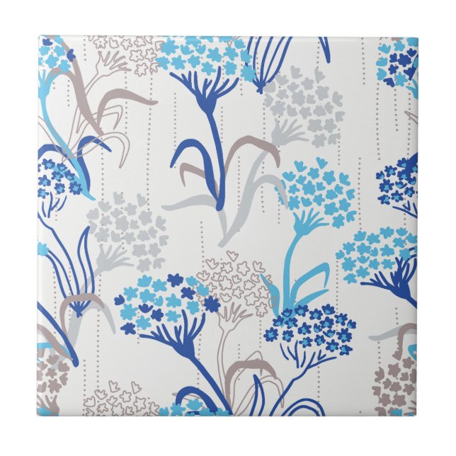 Carreau Hydrangée légère et aérée Motif floral (Devant)