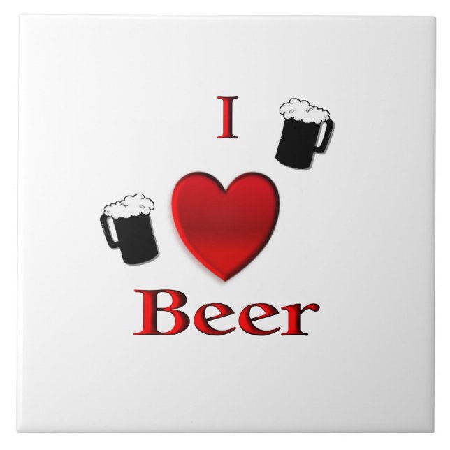 Carreau I Heart Beer Design (Devant)