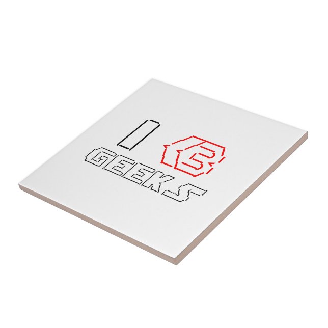 Carreau I Heart Geek ASCII ART (Côté)