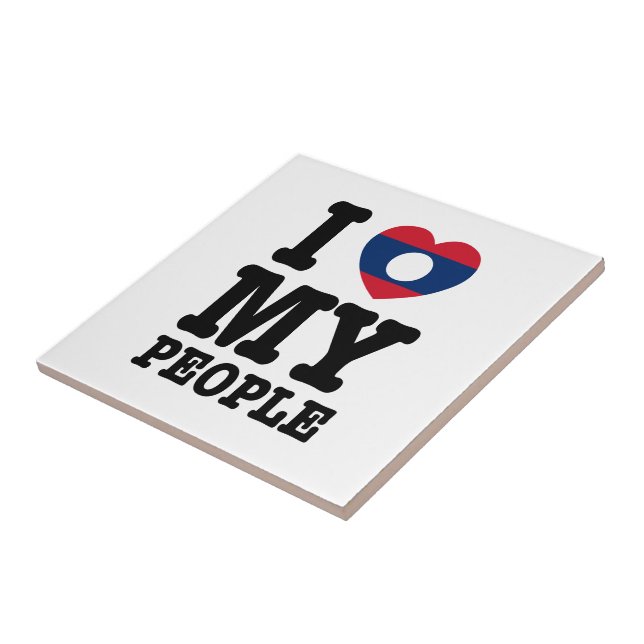 Carreau I Heart (Love) My Lao People (Côté)