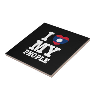 Carreau I Heart (Love) My Lao People