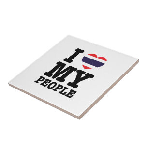 Carreau I Heart (Love) My Thai People