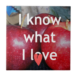 Carreau "I Know What I Love" - Design à thème Apple