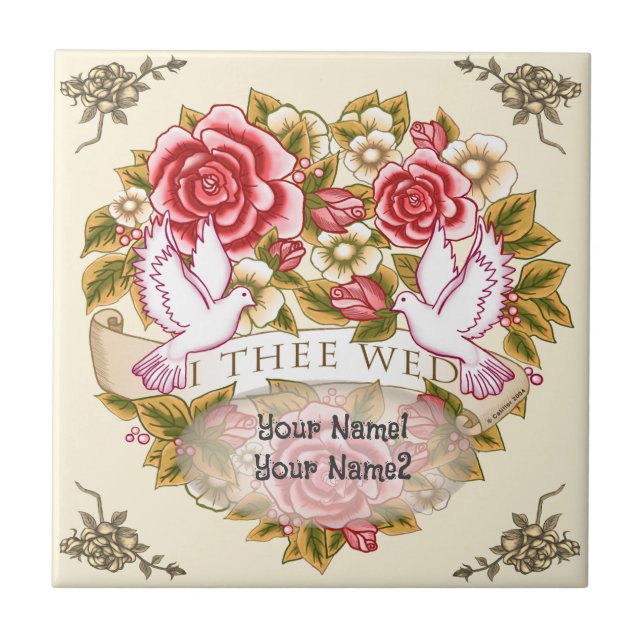 Carreau I La tuile du mariage de mer (Devant)