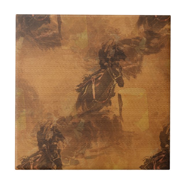 Carreau I Live To Barrel Race - Rodeo Event Carré (Devant)