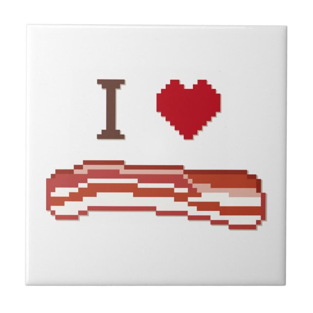 Carreau I Love Bacon (Devant)