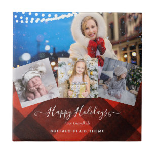 Carreau I Love My GRANDMA - PHOTO COLLAGE Grand-parent Cad