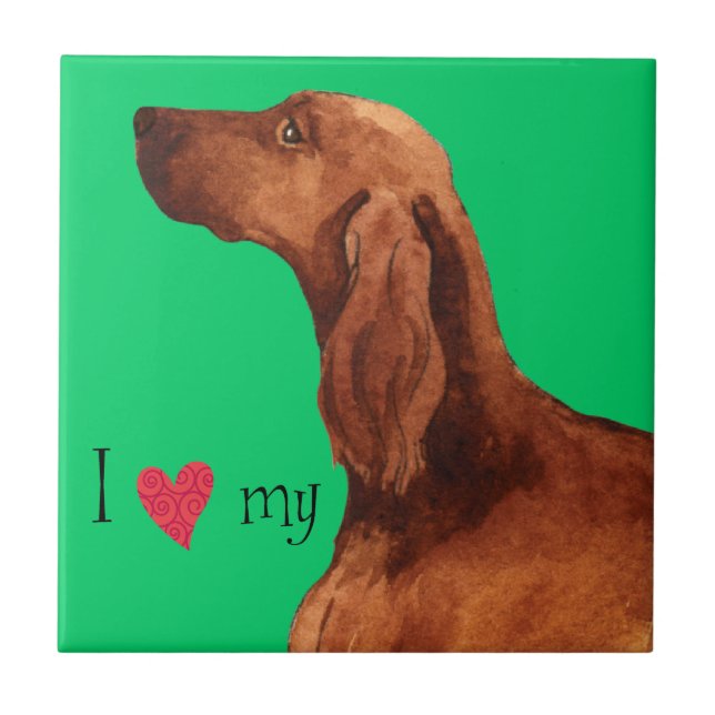 Carreau I love my Irish Setter (Devant)