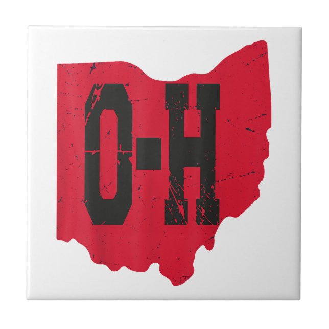 Carreau I Love My Ohio Home Script Ohio Buckeye State (Devant)