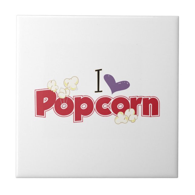 Carreau I Love Popcorn (Devant)