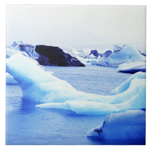 Carreau Icebergs sur la lagune de Jokulsarlon