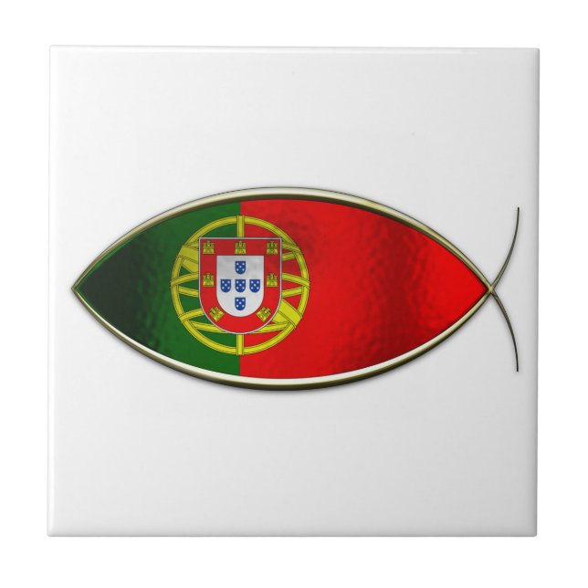 Carreau Ichthus - drapeau portugais (Devant)