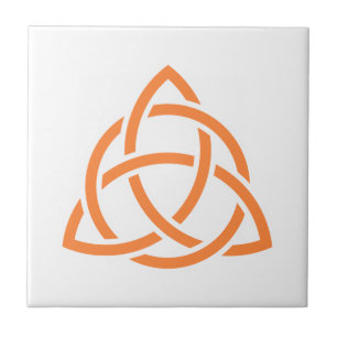 Carreau Icône orange de noeud Celte