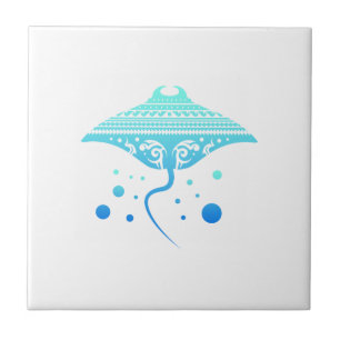 Carreau Idée tribale de cadeau de tatouage de pastenague