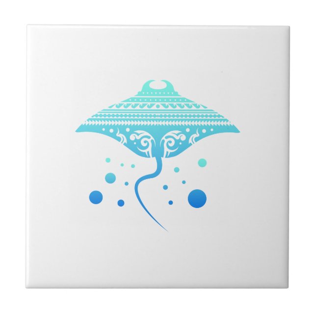 Carreau Idée tribale de cadeau de tatouage de pastenague (Devant)