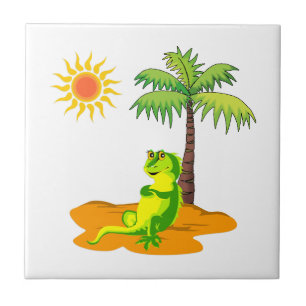 Carreau Iguane dans le désert