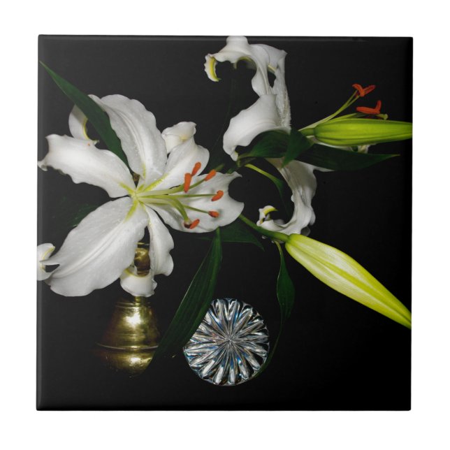 Carreau Iirsh Design - Collection de laiton et de fleurs (Devant)