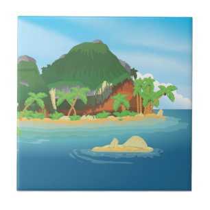 Carreau Île au trésor tropical