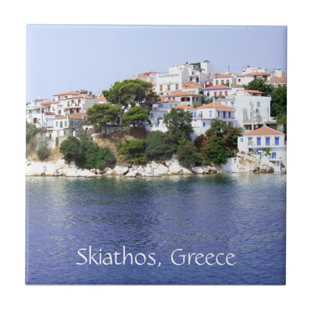 Carreau Île de Skiathos, Grèce Tile (Devant)