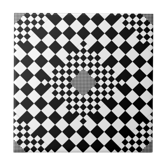 Carreau Illusion À damiers par Kenneth Yoncich (Devant)