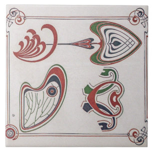 Carreau Illustration Art nouveau vintage par Alphonse Much