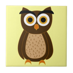 Carreau Illustration charmante de hibou
