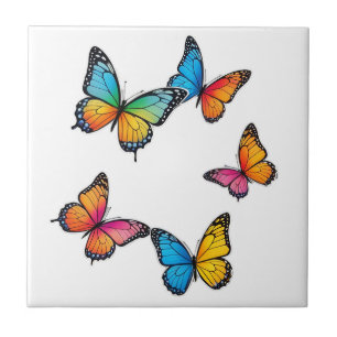 Carreau Illustration colorée de papillon