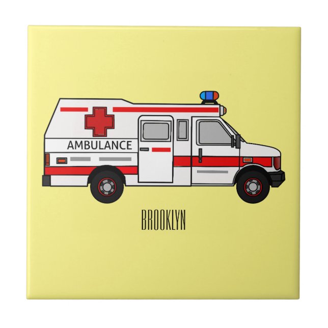 Carreau Illustration d'ambulance (Devant)